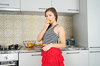 Sexy girl in the kitchen